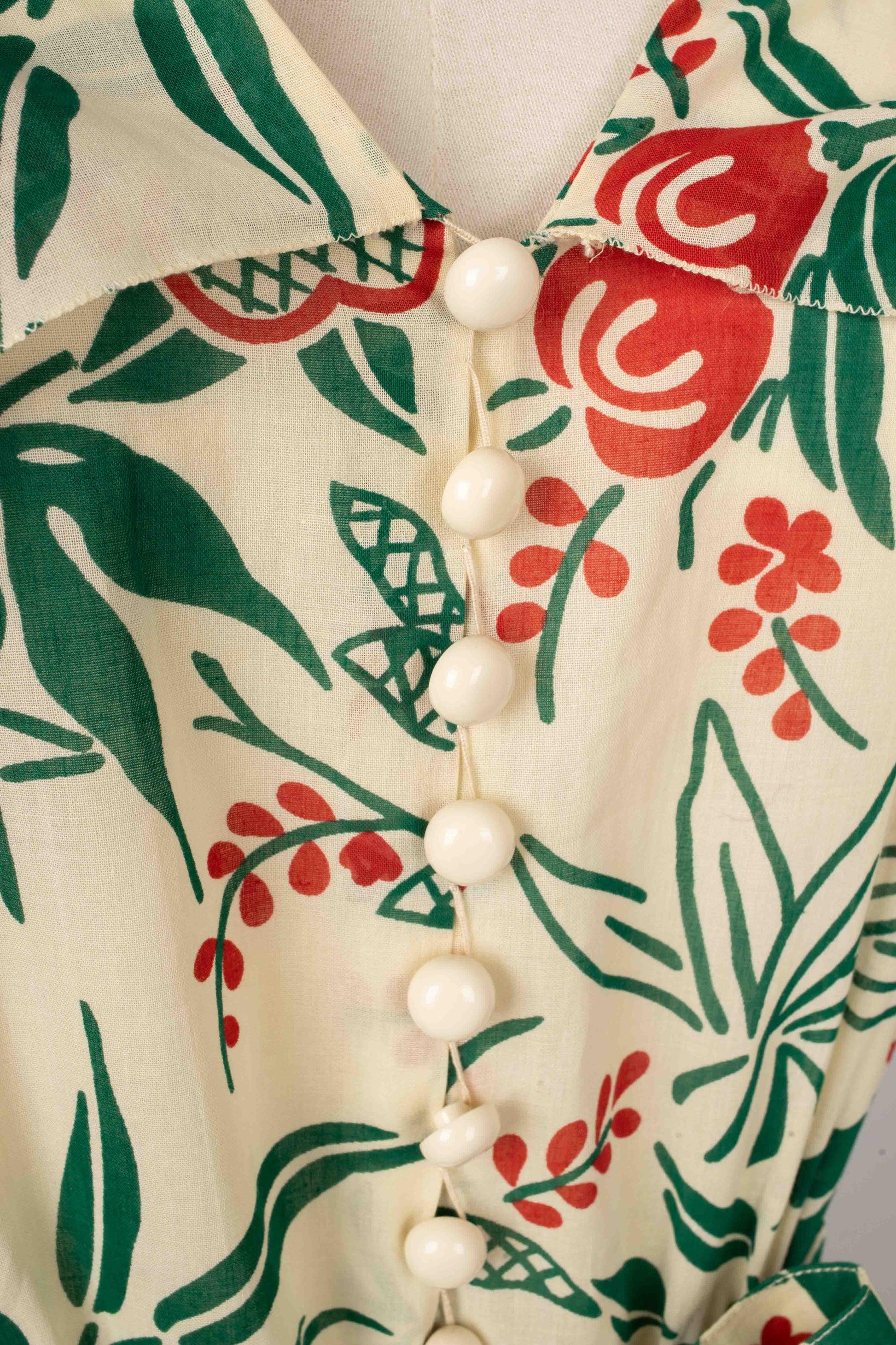 Chloe Cream Color Cotton Veil Dress For Sale 3