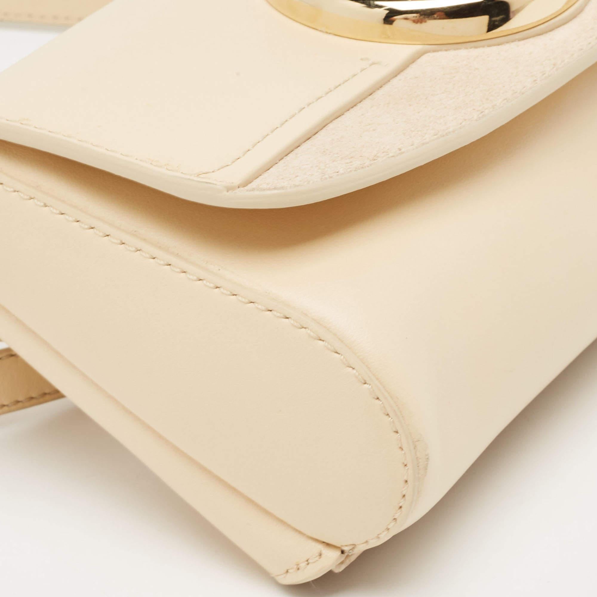 Chloe Cream Leather and Suede Chloe C Belt Bag For Sale 1