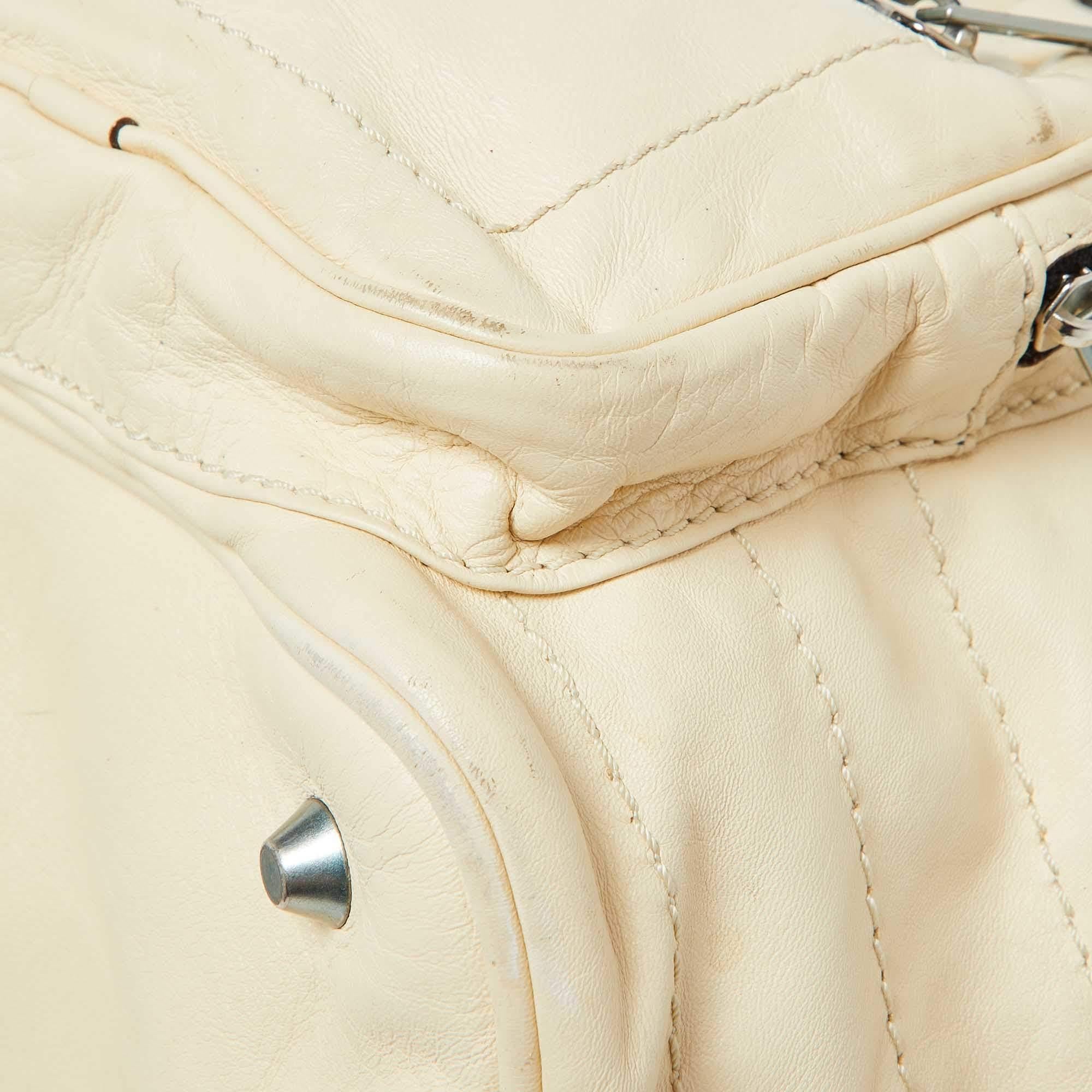 Chloe Cream Leather Betty Zip Satchel For Sale 1