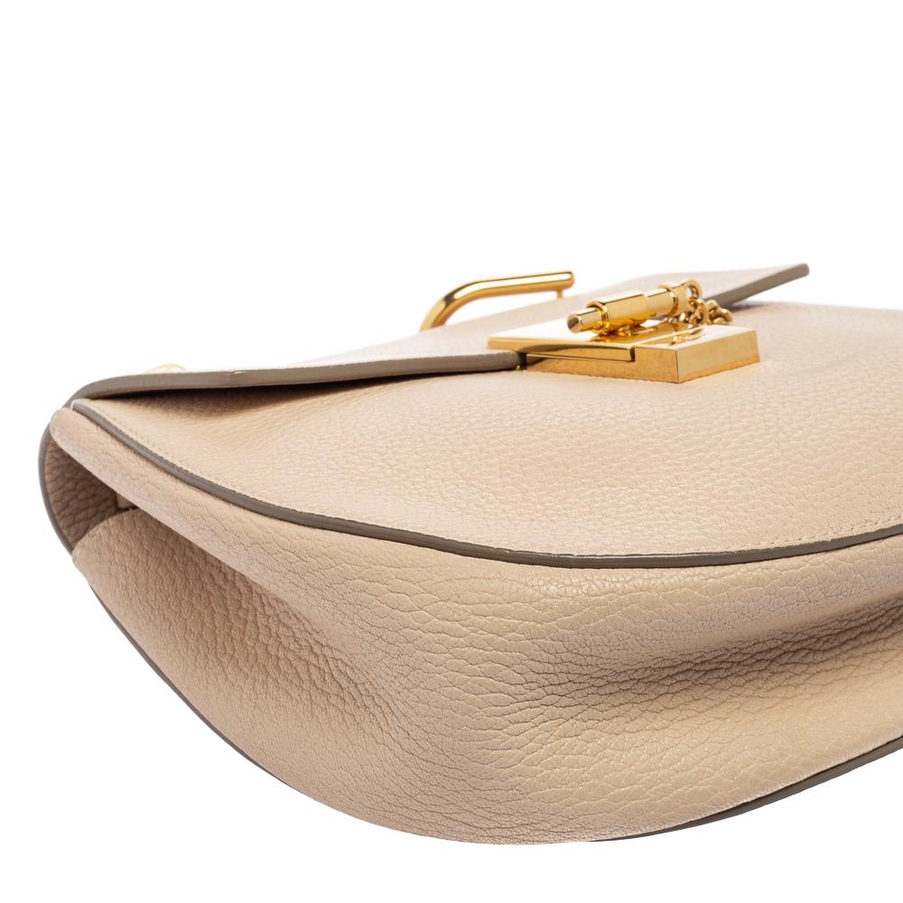 Chloé Cream Leather Medium Drew Shoulder Bag 2