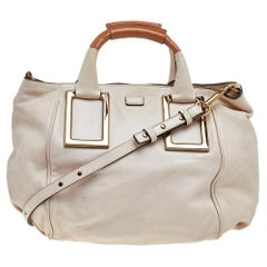 Chloe Cream Leather Medium Ethel Satchel