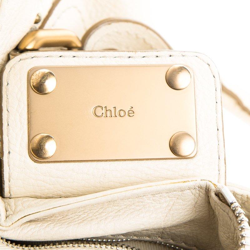 Chloe Cream Leather Medium Paddington Satchel 3