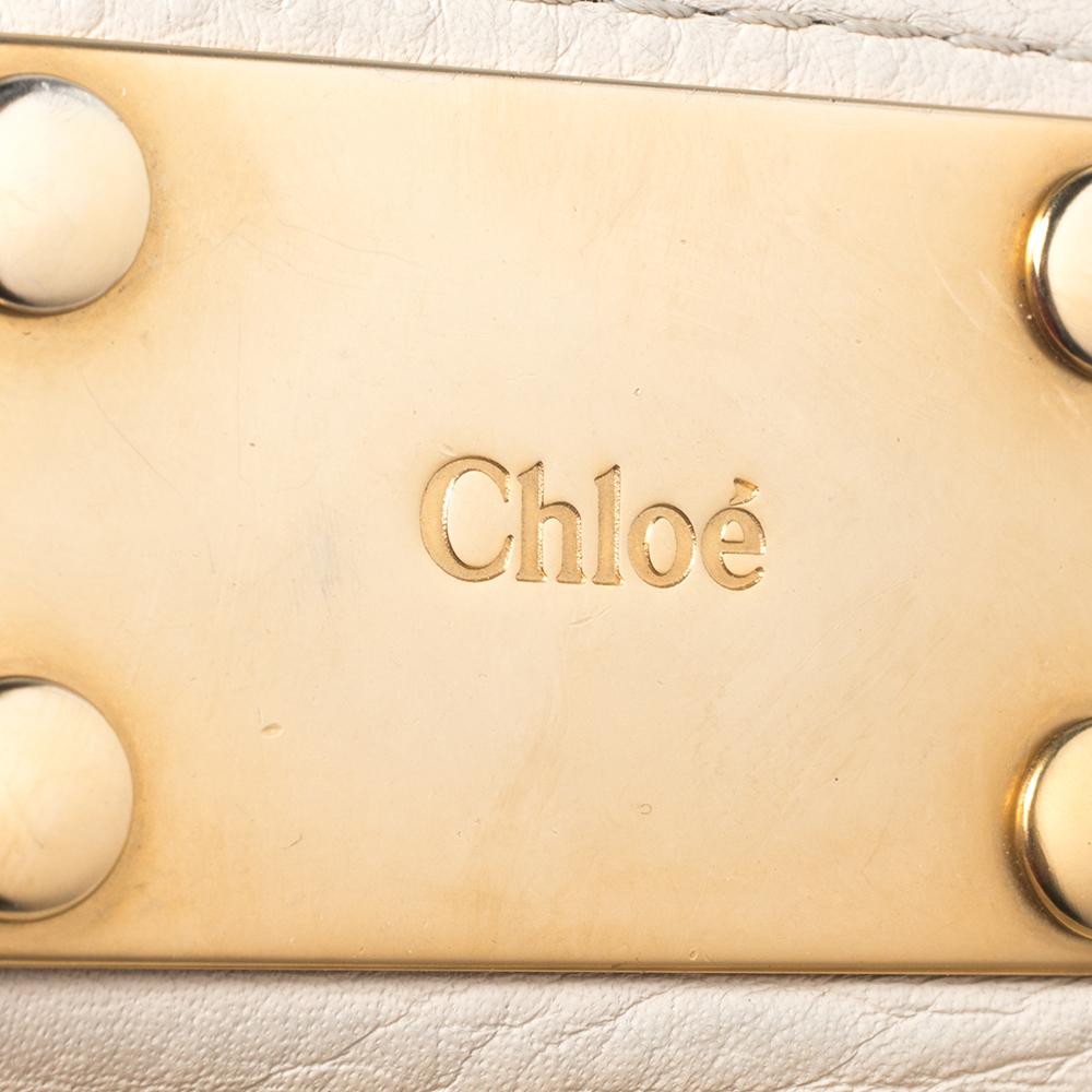 Chloe Paddington Schulranzen aus cremefarbenem Leder 4