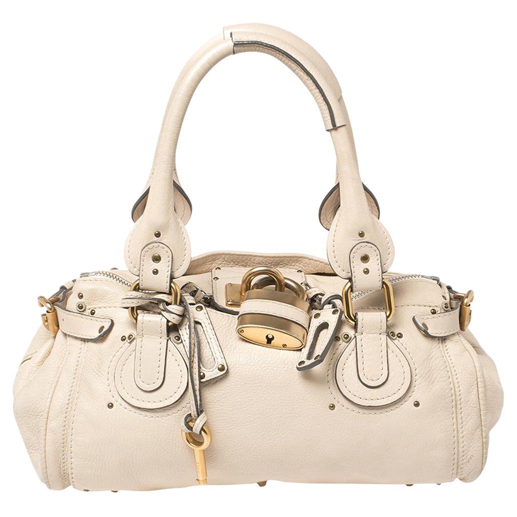 Chloé - Sac à main Paddington en cuir crème