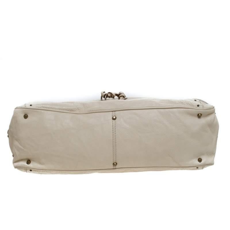 Chloe Creme Leder Paddington Satchel mit Reißverschluss 1