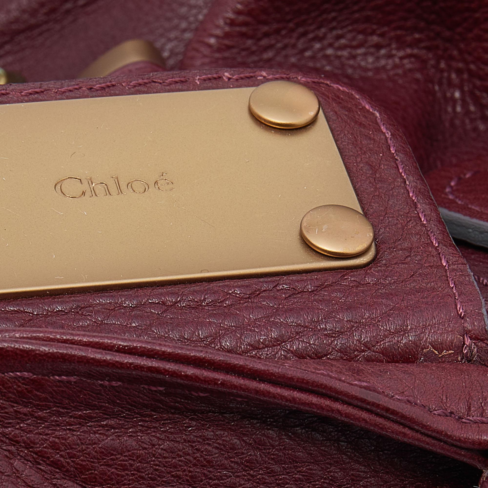 Chloe Crimson Medium Paddington Umhängetasche aus rotem Leder 6