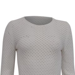 Maglione Chloé lavorato all’uncinetto e a maglia in cotone bianco
