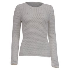 Maglione Chloé lavorato all’uncinetto e a maglia in cotone bianco