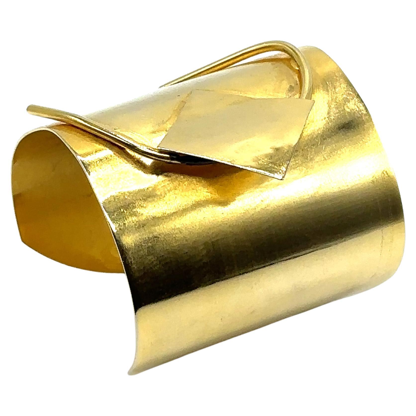 Chloe - Cuff bracelet 14k gold plated For Sale