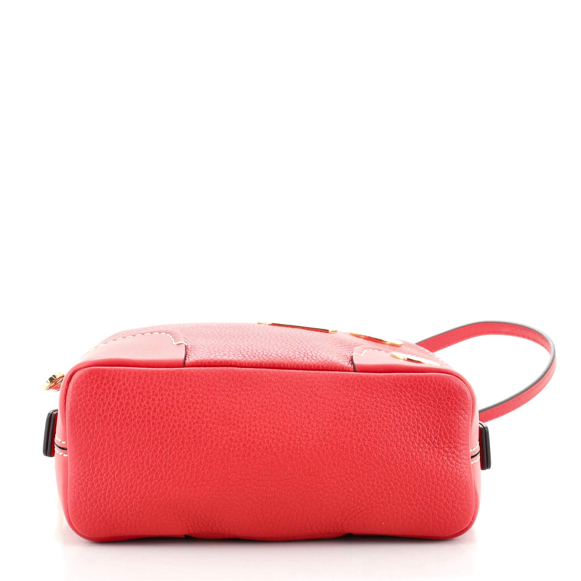 Red Chloe Daria Chain Bag Pin Embellished Leather Mini