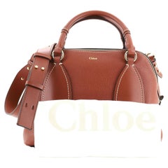 Vintage Chloe Daria Tote Leather Medium Brown