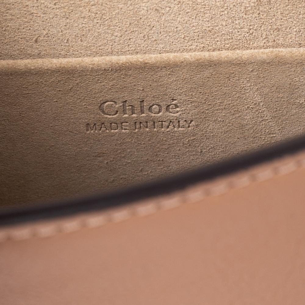 Chloe Dark Beige Leather and Suede Small Nile Bracelet Shoulder Bag 2