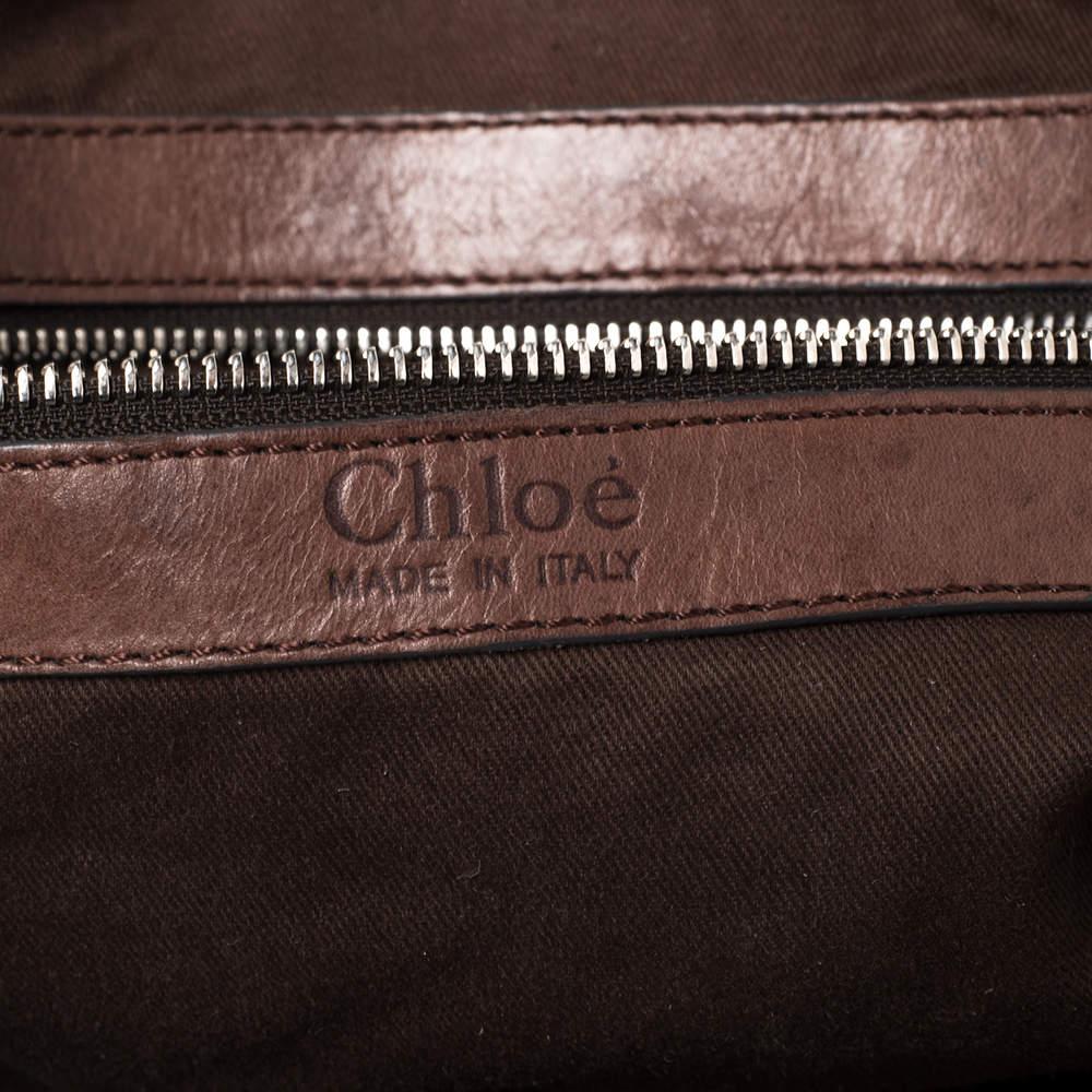 Chloe Dark Beige Lizard Paddington Dome Satchel 7