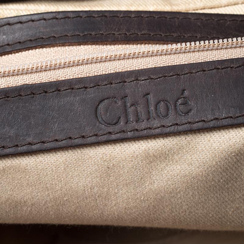 Chloe Dark Brown Leather Crescent Hobo For Sale 1
