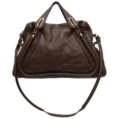 Chloe Dark Brown Leather Crossbody Bag