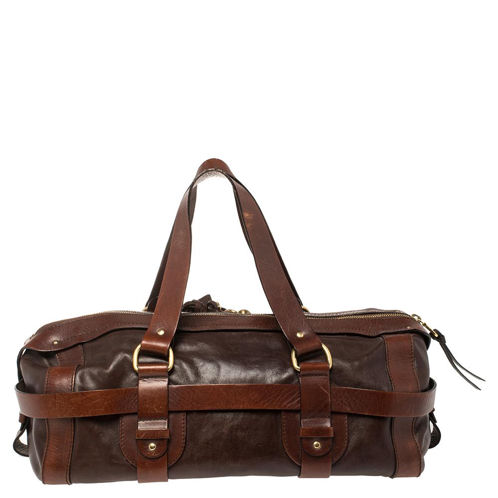 Chloe Dark Brown Leather Kerala Lock Horse Shoulder Bag at 1stDibs ...