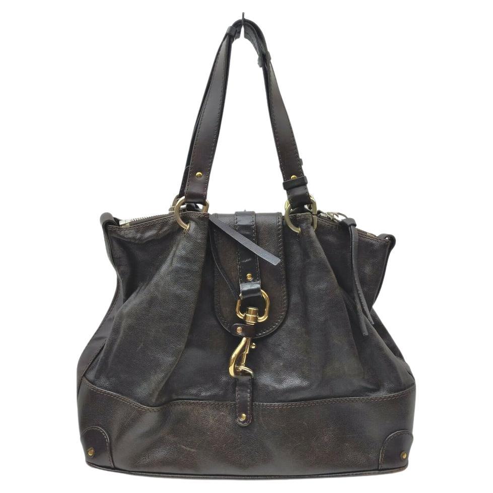 Chloé Dark Brown Leather Kerala Shoulder Bag 862271 For Sale