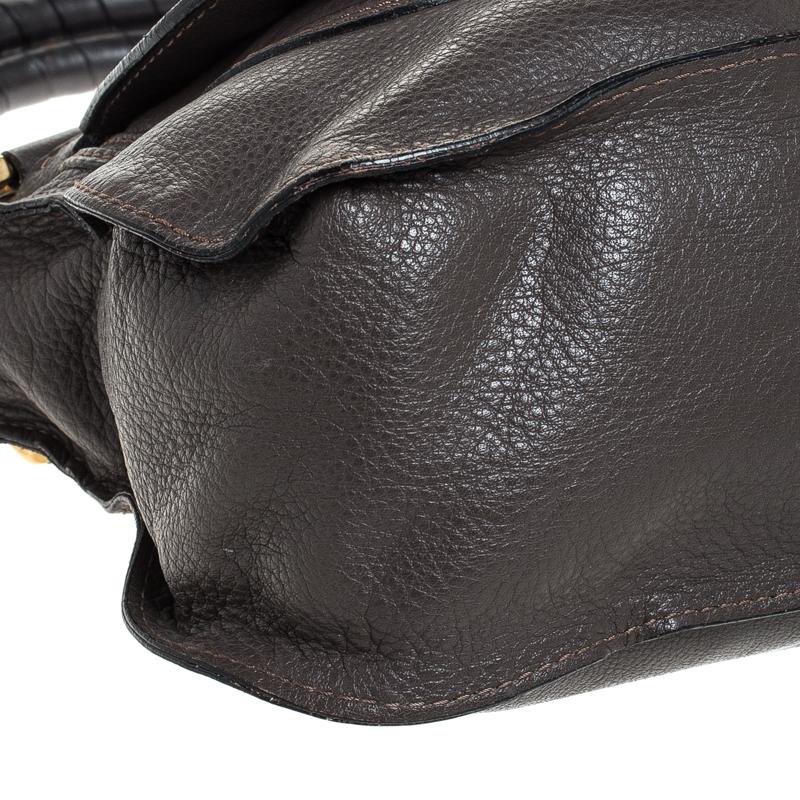 Chloe Dark Brown Leather Medium Marcie Shoulder Bag 5
