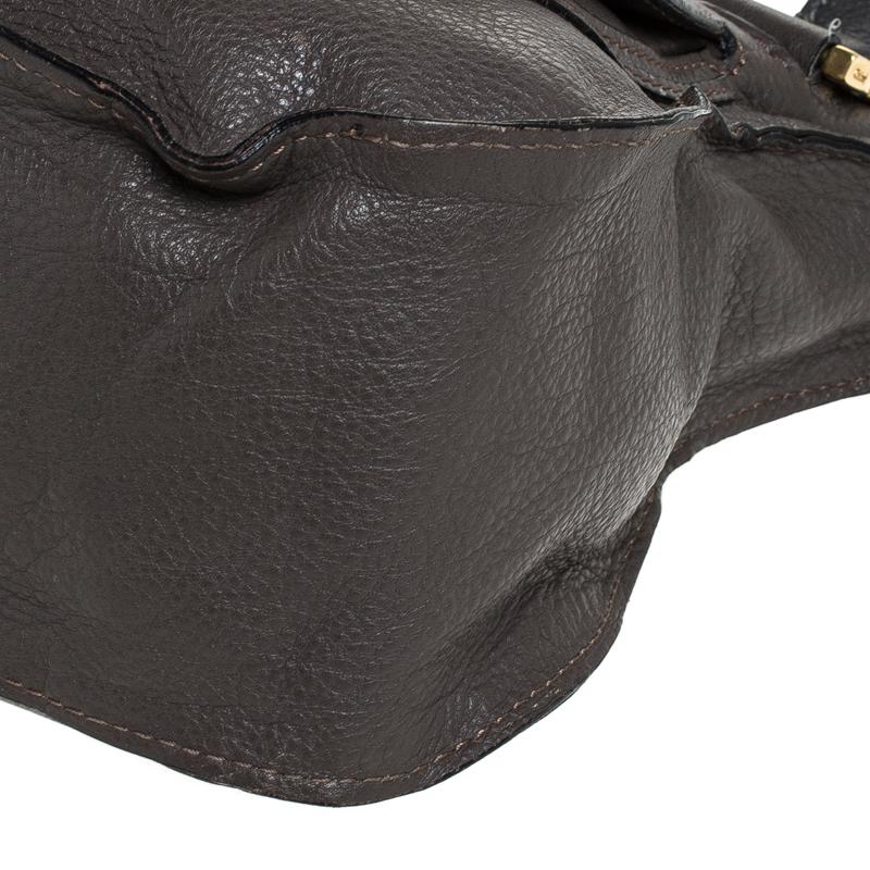 Chloe Dark Brown Leather Medium Marcie Shoulder Bag 4