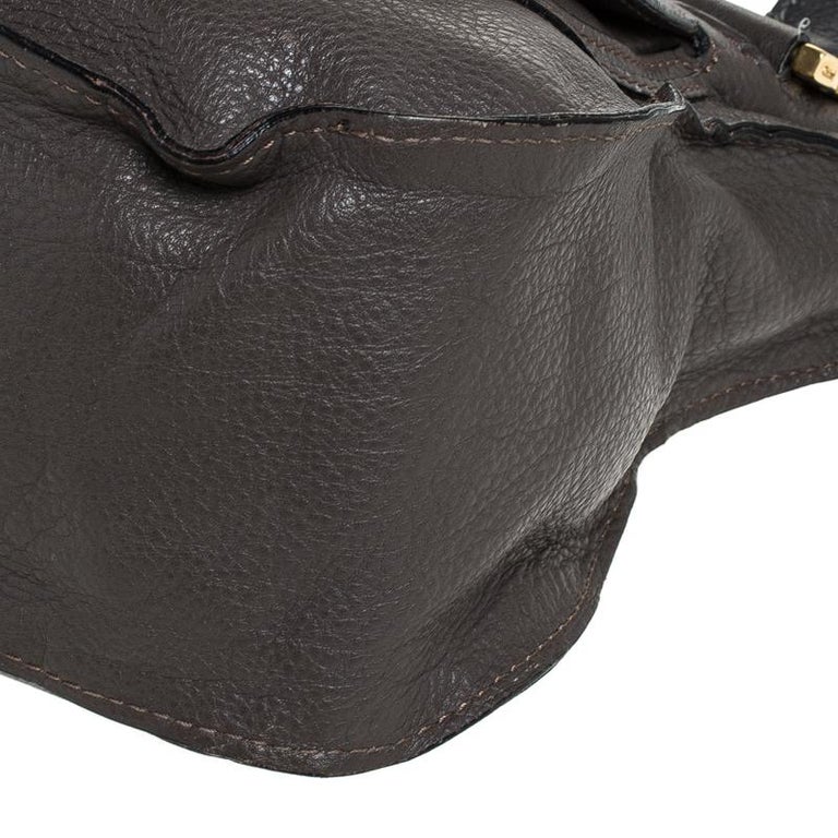 Chloe Dark Brown Leather Medium Marcie Shoulder Bag at 1stDibs