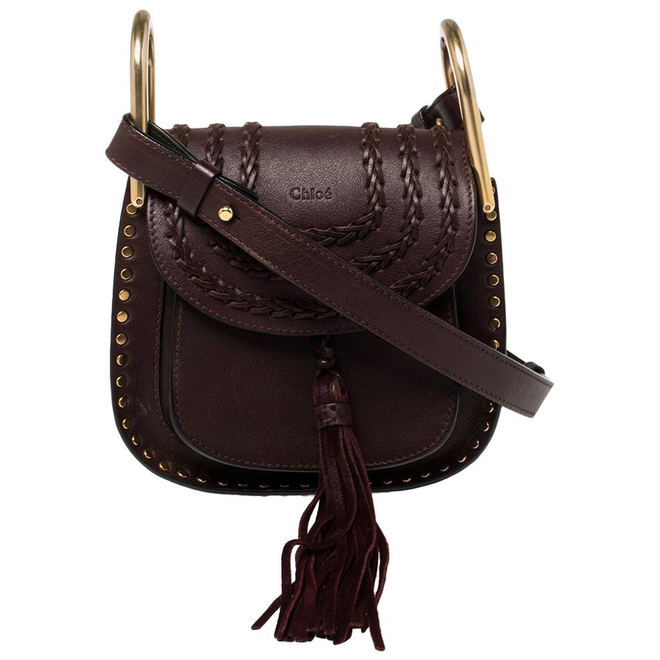Chloe Dark Brown Leather Mini Hudson Shoulder Bag at 1stDibs