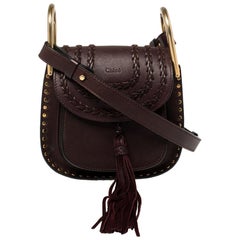 Chloe Dark Brown Leather Mini Hudson Shoulder Bag