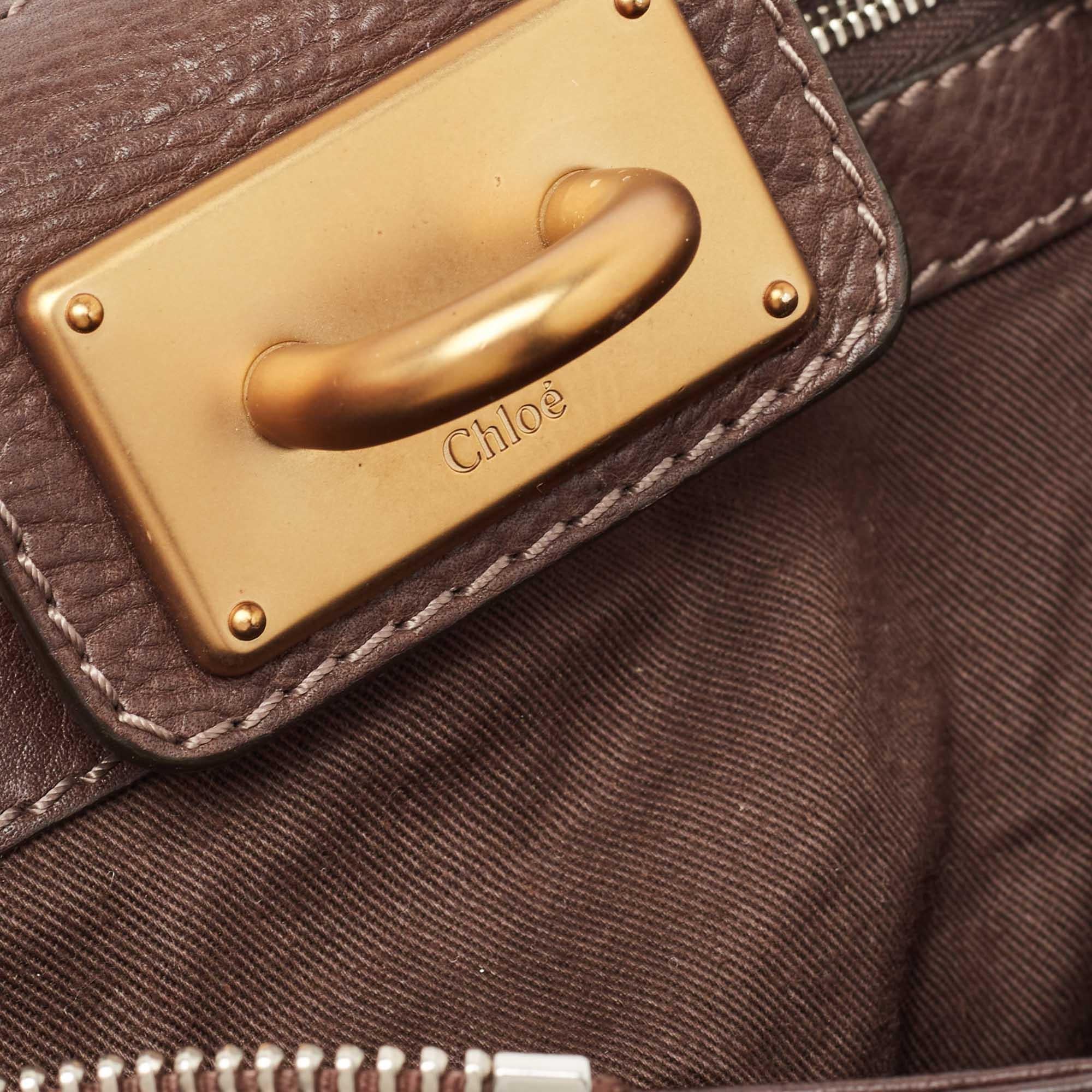 Chloe Dunkelbraunes Leder Mini Paddington Satchel 8