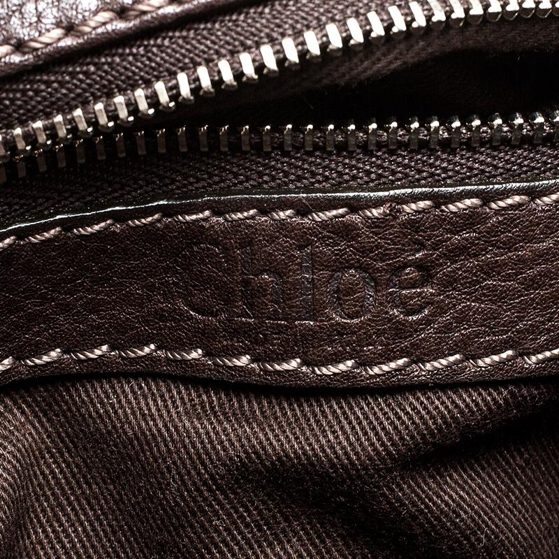 Chloe Dark Brown Leather Mini Paddington Satchel In Good Condition In Dubai, Al Qouz 2
