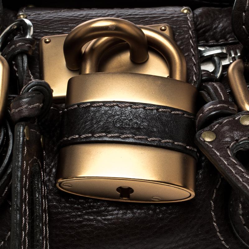 Chloe Dark Brown Leather Mini Paddington Satchel 1