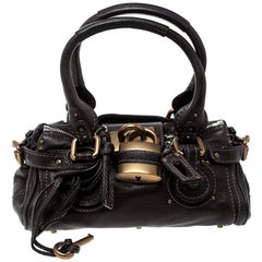 Chloe Dark Brown Leather Mini Paddington Satchel