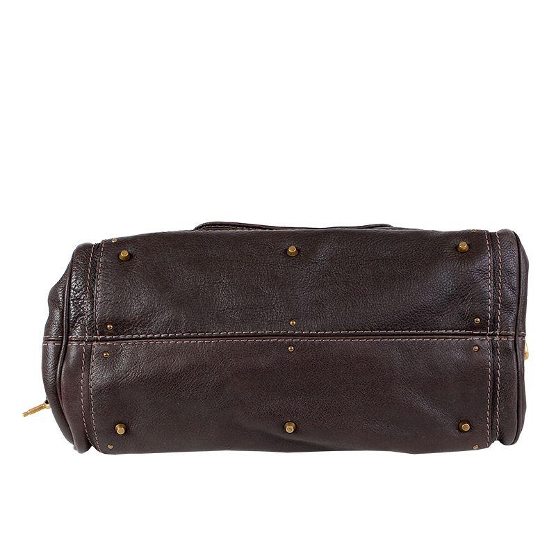 Women's CHLOE dark brown leather PADDINGTON CAPSULE Satchel Shoulder Bag