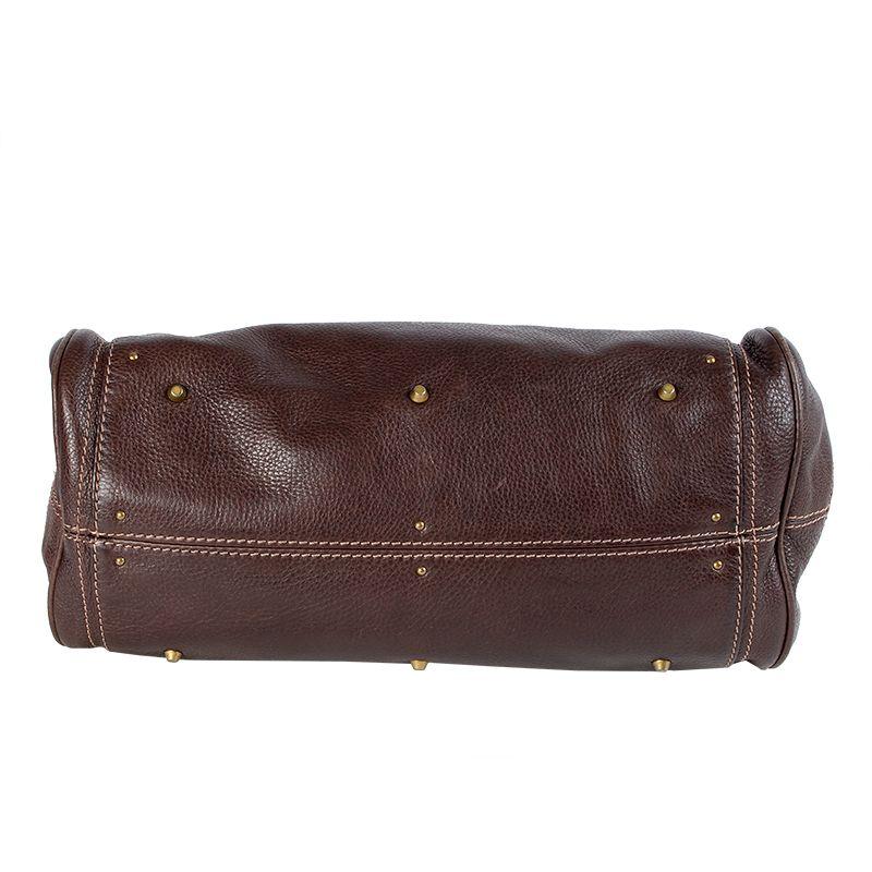CHLOE dark brown leather PADDINGTON Satchel Shoulder Bag 1