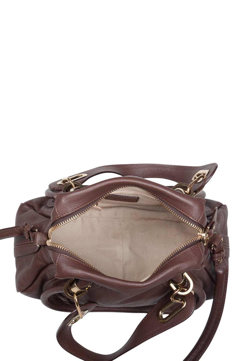 Women's Chloe Dark Brown Leather Small Paraty Shoulder Bag