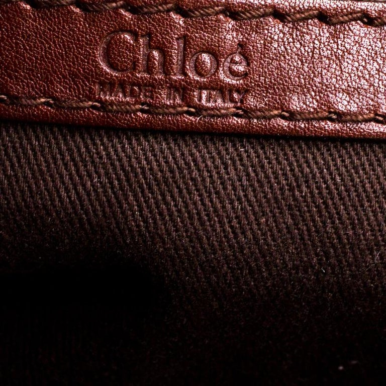Chloe Dark Brown Leather Tracey Satchel For Sale at 1stDibs
