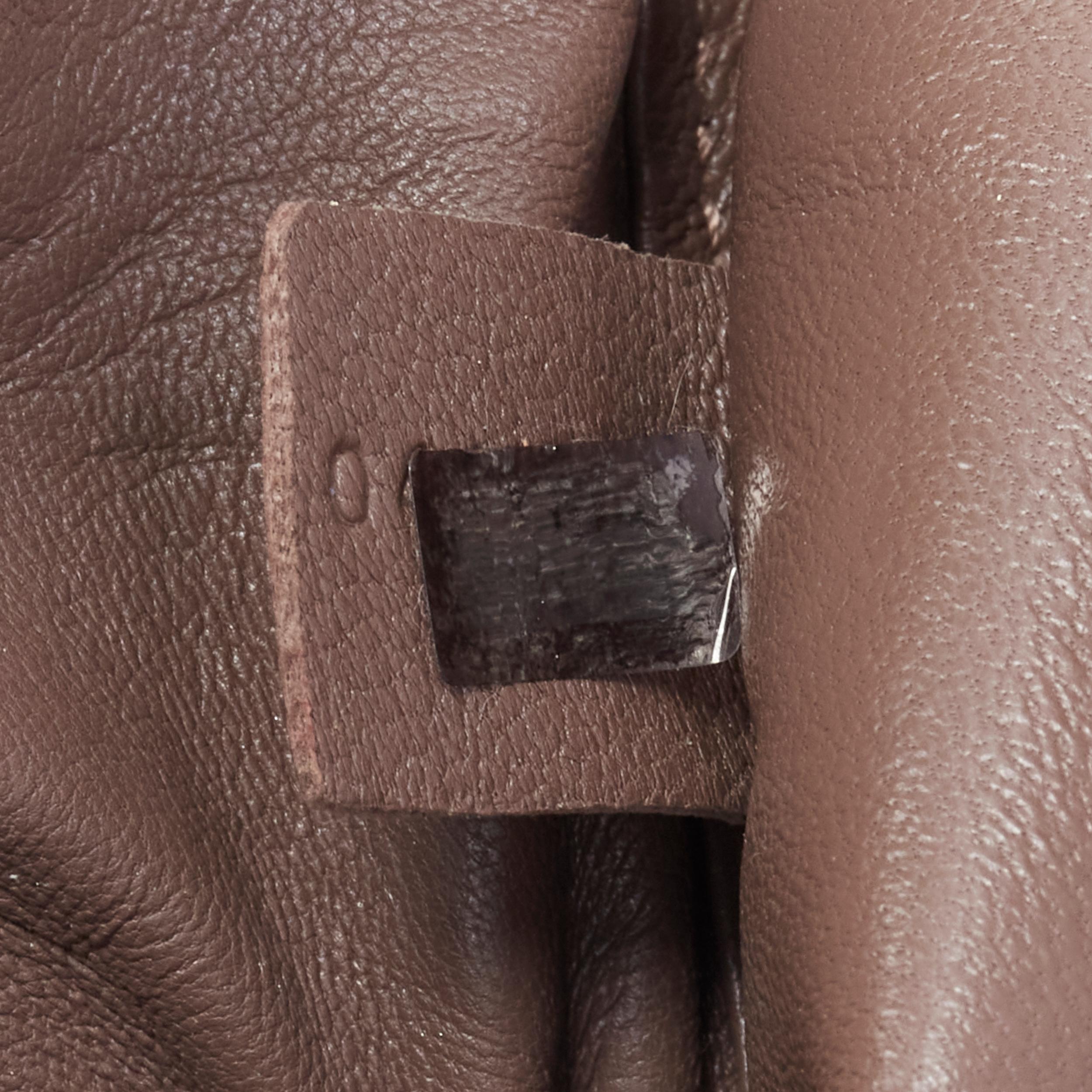 CHLOE dark green leather gold bangle cuff zip pouch clutch 4