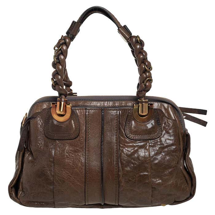 Chloe Dark Olive Leather Heloise Satchel at 1stDibs | chloe heloise bag