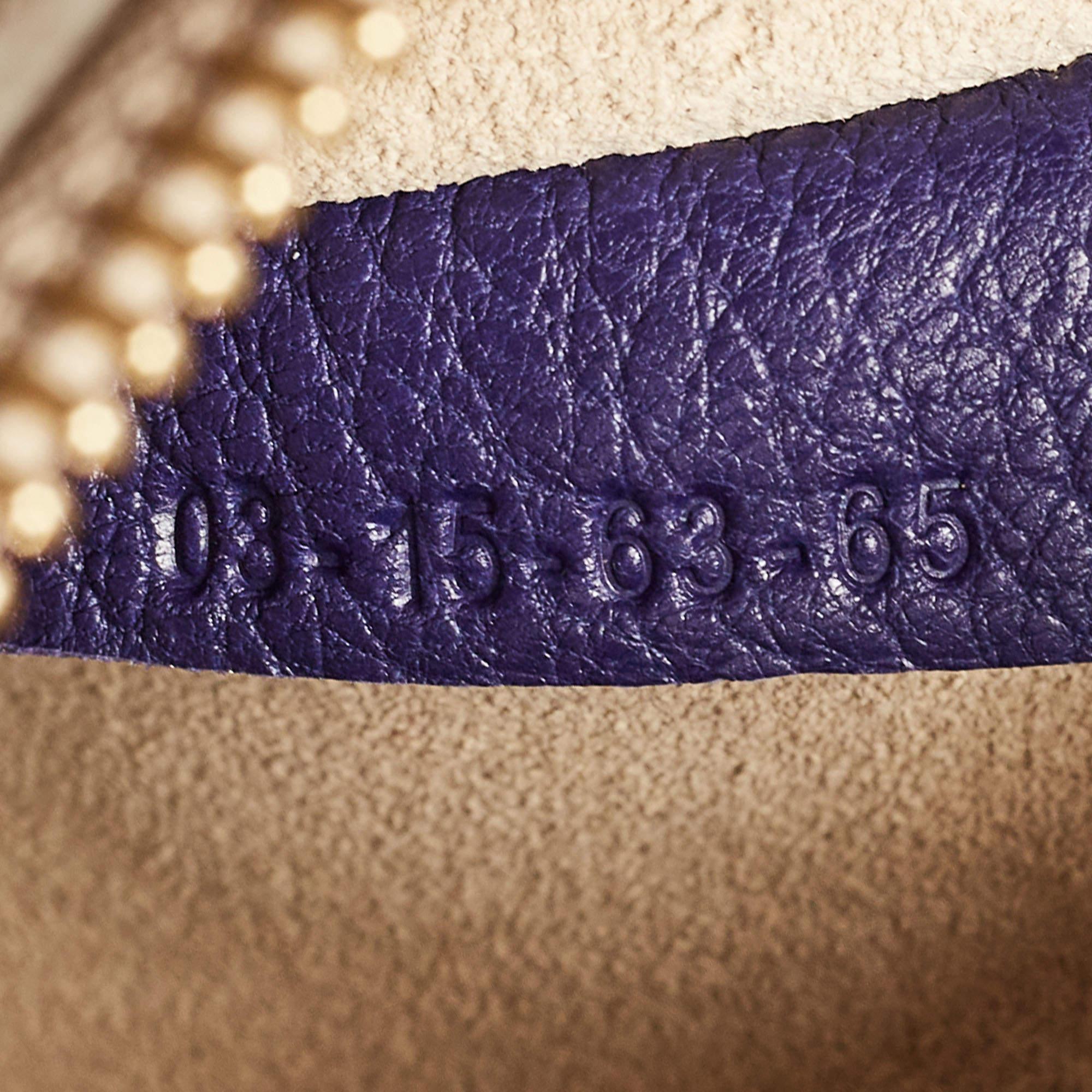 Chloe Dark Purple Leather Large Drew Shoulder Bag For Sale 3