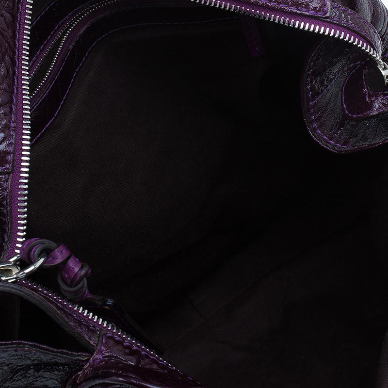 Chloe Dark Purple Patent Leather Paddington Tote 7