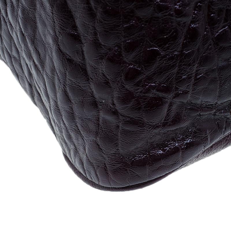 Chloe Dark Purple Patent Leather Paddington Tote 8