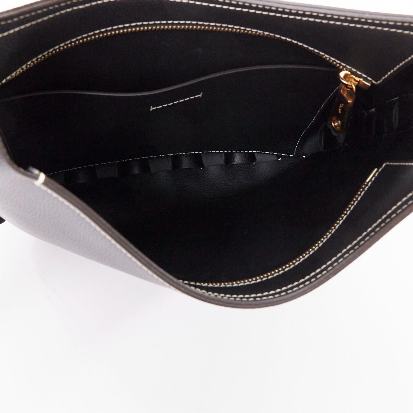 CHLOE Darryl Hobo Schwarze Umhängetasche aus geflochtenem Leder im Angebot 5