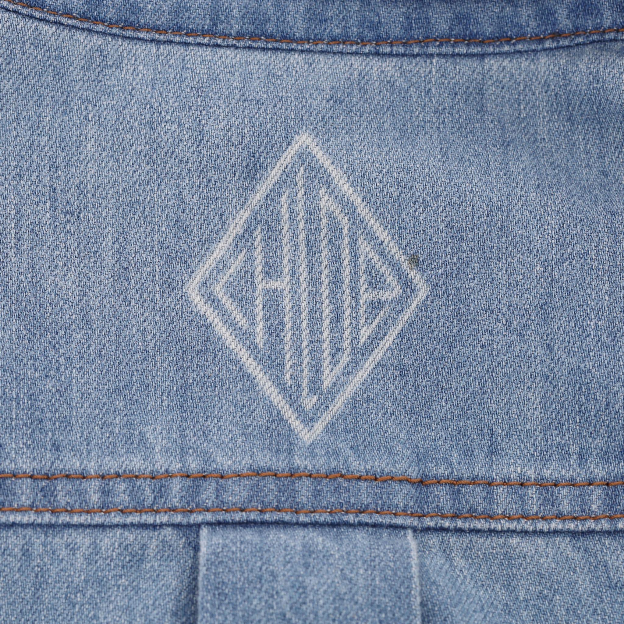Chloe - Vestito a camicia midi in denim in vendita 1