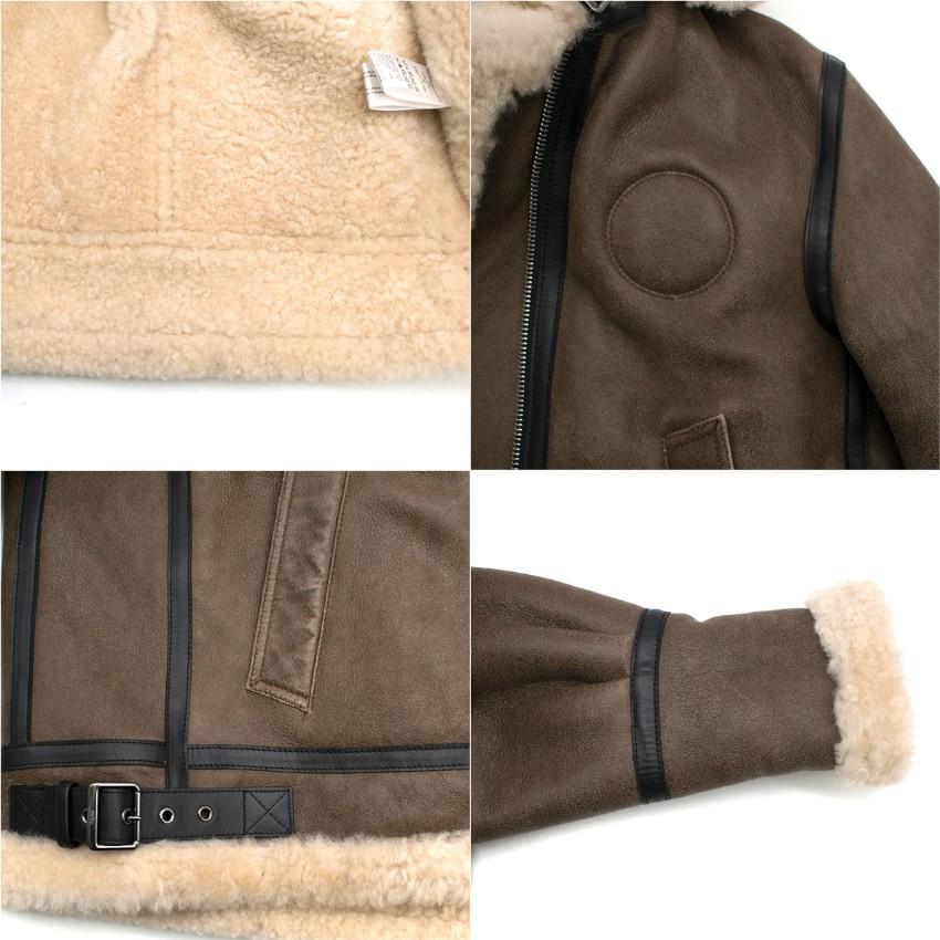 Chloe detachable-hood brown shearling jacket - SIZE 0/2 2