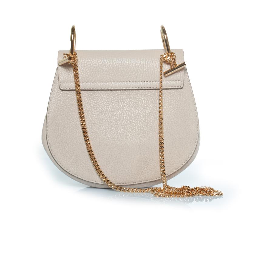Beige Chloe, drew bag in powder pink