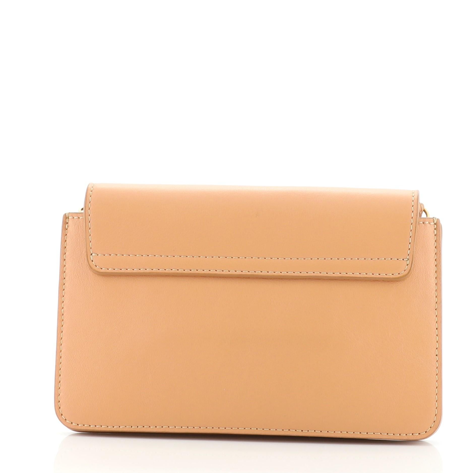 Chloe Drew Bijou Clutch aus Leder (Orange)
