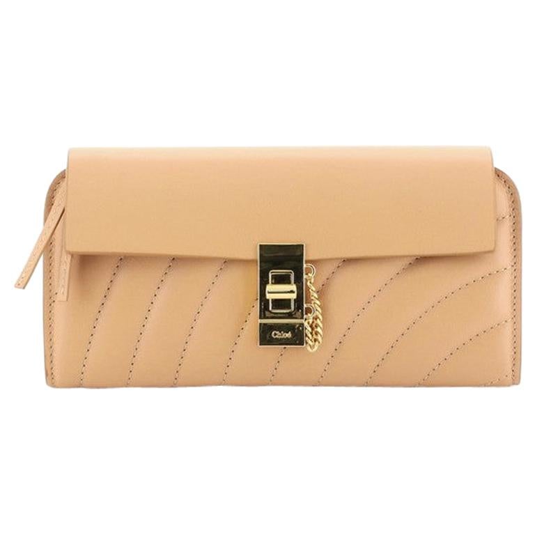 Chloe Drew Continental Wallet Quilted Leather Long