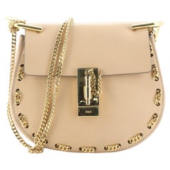 Chloe Drew Crossbody Bag Chain Embellished Leather Mini