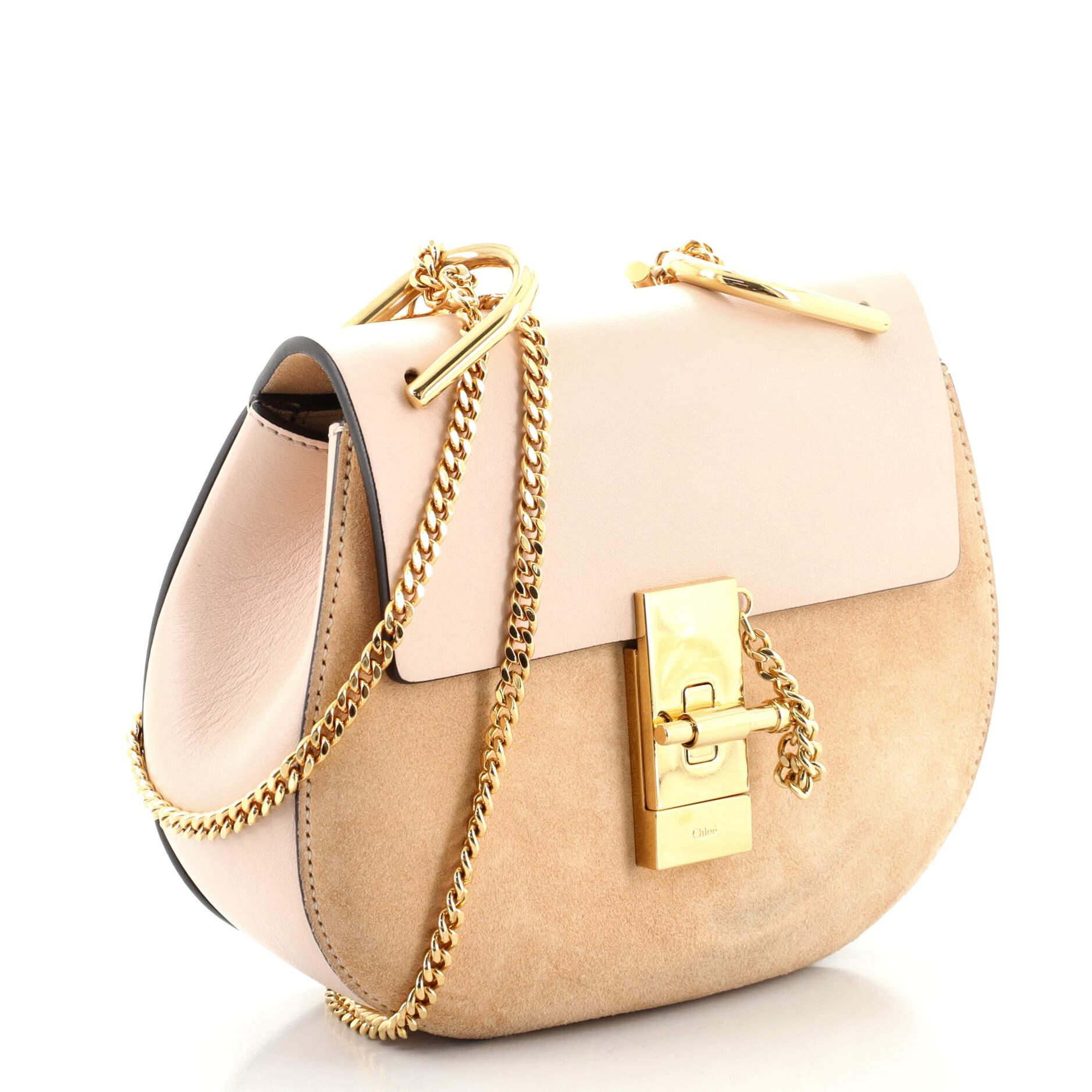 Crossbody-Tasche aus Leder und Wildleder von Drew Mini im Zustand „Gut“ in NY, NY