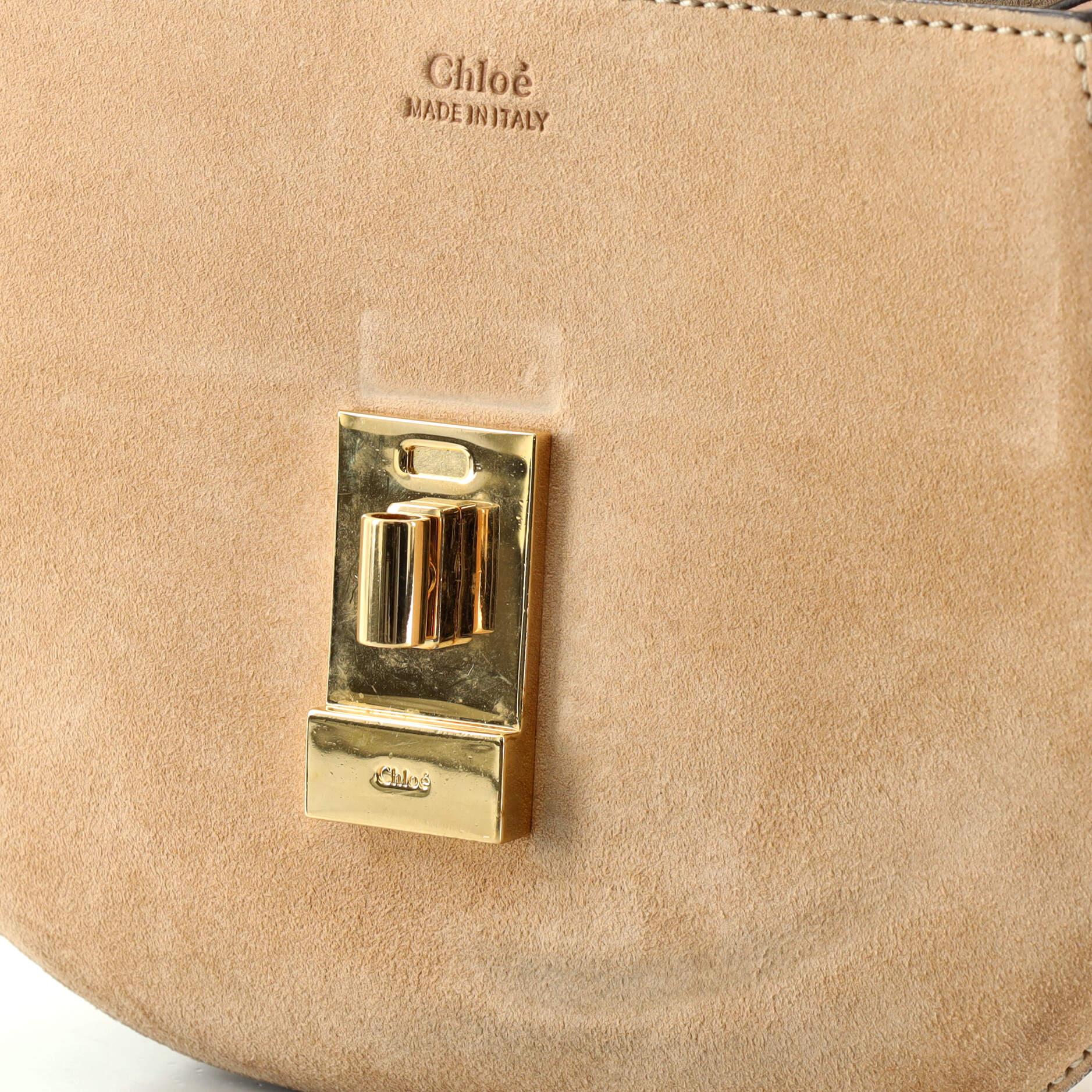 Chloe Drew Crossbody Bag Leather and Suede Mini 3