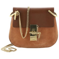 Chloe Drew Crossbody Bag Leather and Suede Mini Chloe Drew Crossbody Bag Leather and Suede Mini