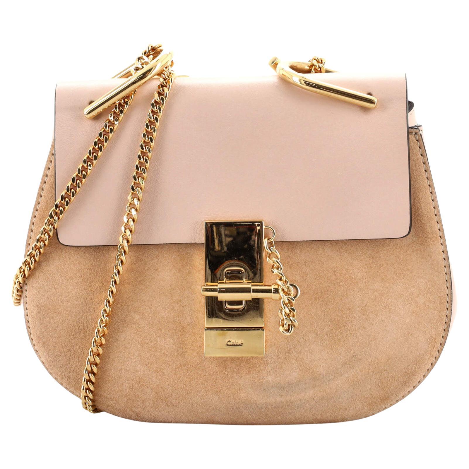 Chloe Drew Crossbody Bag Leather and Suede Mini at 1stDibs